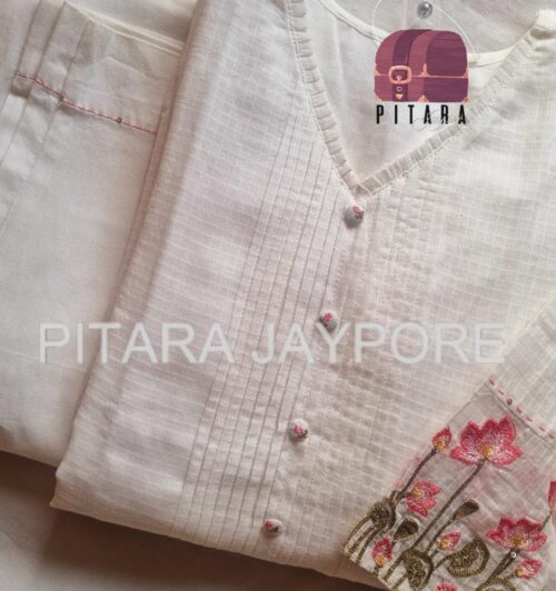 white cotton kurta