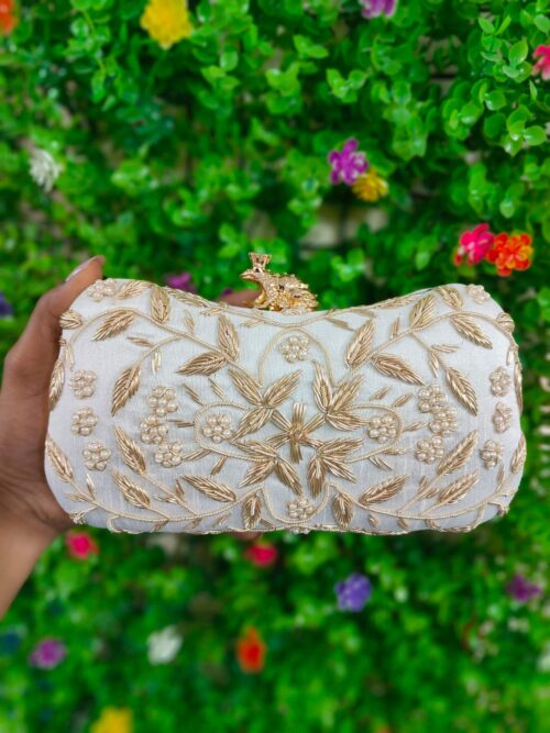 embellished clutch